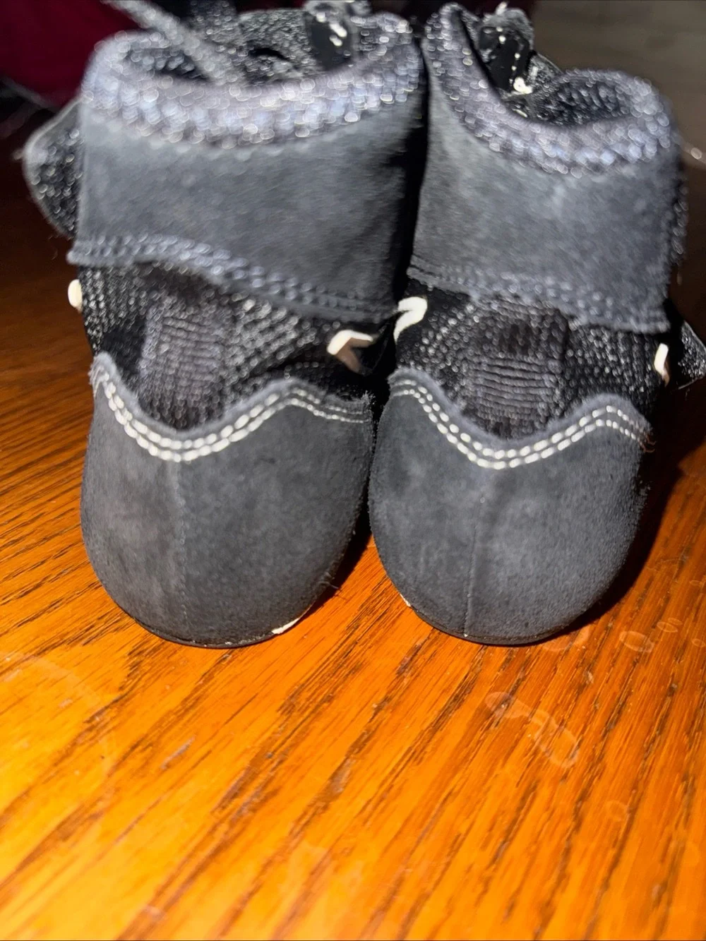 Nike Kids Black High-Top Sneakers with White Swoosh